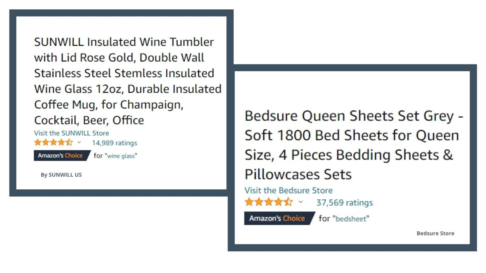sample Amazon product listing titles
