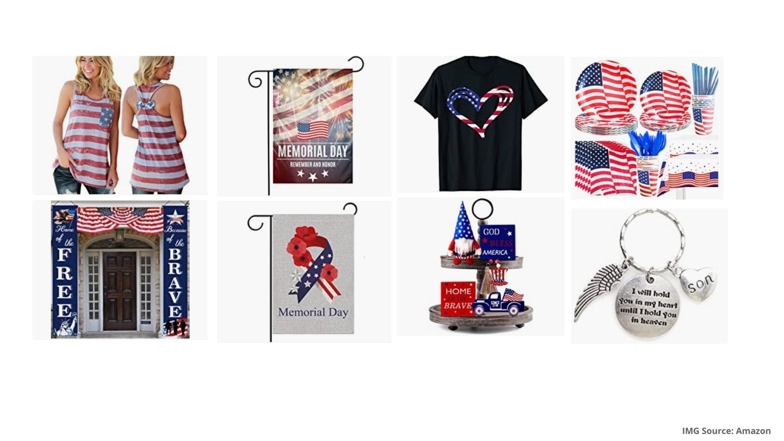 sample Amazon products for Memorial Day
